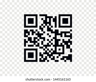 QR code scanner vector template design on transparent background. Identification product. Cashless technology. Matrix barcode scanning. UI/UX/GUI isolated element. Flat vector illustration.