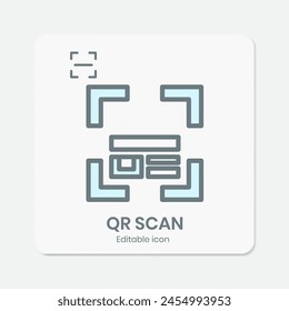 qr code scanning icon with simple and minimalist design