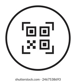 QR code scanning icon vector