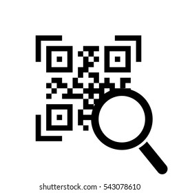 Qr code scanning icon . Vector illustration