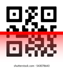Qr code scanning icon . Vector illustration