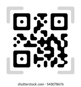 Qr code scanning icon . Vector illustration