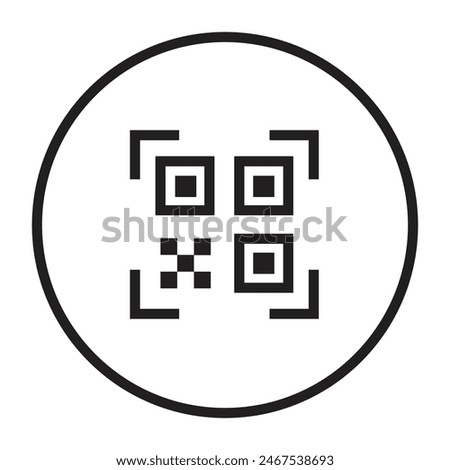 QR code scanning icon vector