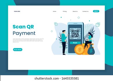 QR code scanning landing page for site. Scan QR code for payment and everything.