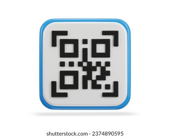 qr code scanning payment qr code 3d icon