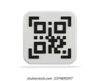 qr code scanning payment qr code 3d icon