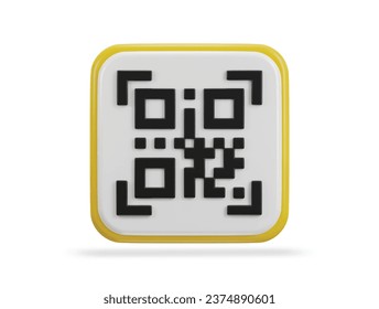 qr code scanning payment qr code 3d icon