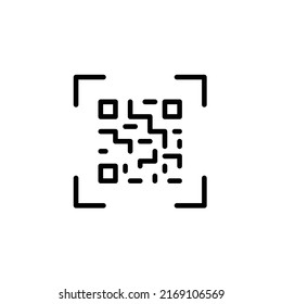 QR code scanning. Pixel perfect, editable stroke line icon