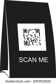 QR code for scanning a smartphone. Data authentication. Scanning payments or personal data. Vector image isolated on a white background.