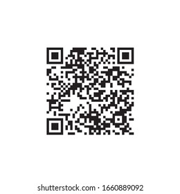 Código QR para escanear teléfonos inteligentes en un fondo blanco. Icono de información de análisis de código Qr. Códigos de barras aislados en fondo blanco.