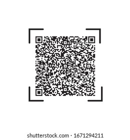 QR-Code zum Scannen von Smartphones auf weißem Hintergrund. Qr-Code-Scan-Informationen Symbol. Barcodes einzeln auf weißem Hintergrund.