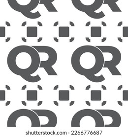 qr code seamless pattern symbol background vector 
