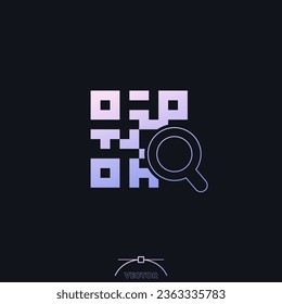 qr code search icon with gradient