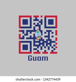 Qr Code Set Color Guam Flag Stock Vector (Royalty Free) 1342774439 ...