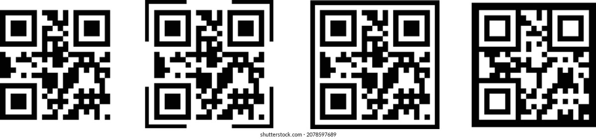 Qr Code Set Set Qr Code Stock Vector (Royalty Free) 2078597689 ...