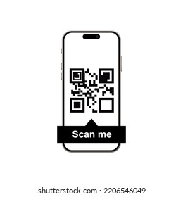 QR code set. Scan qr code icon. Template scan me Qr code for smartphone. QR code for mobile app, payment and phone. Vector illustration.