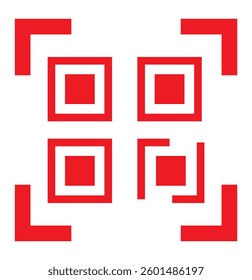 QR code set. Scan qr code icon. icon QR Code black outline for website design and mobile. Vector illustration on a white background
