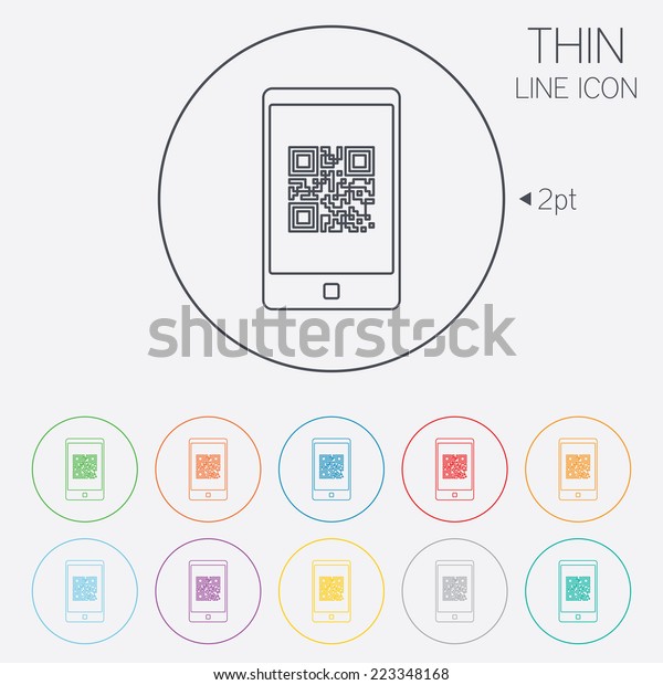 Qr Code Sign Icon Scan Code Stock Vector Royalty Free 223348168