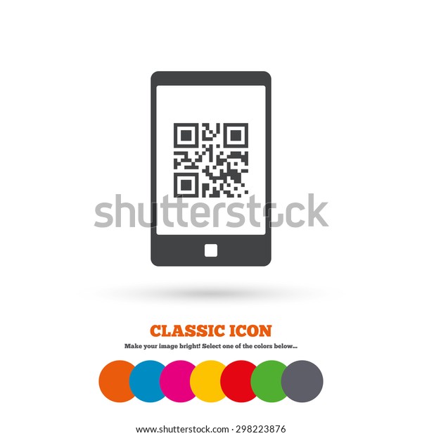 Qr Code Sign Icon Scan Code Stock Vector Royalty Free 298223876