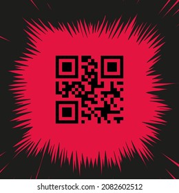 Signe de code QR. Modèle d'image vectorielle. 