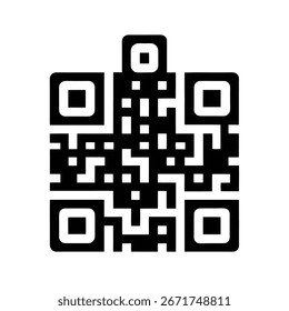 Qr Code Silhouette Vector Art Illustration