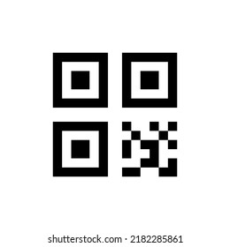 Qr Code Simple Black Icon Stock Vector (Royalty Free) 2182285861 ...