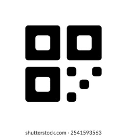 QR code simple icon. Flat design. White background.ai