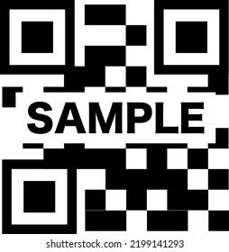 QR code simple icon illustration