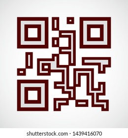 Qr Code. Simple Vector Color Icon