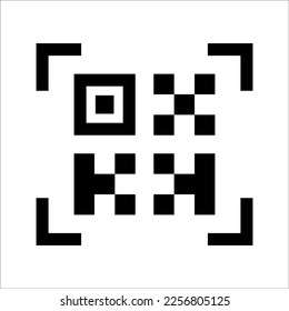 qr code for smart phone, on white background.