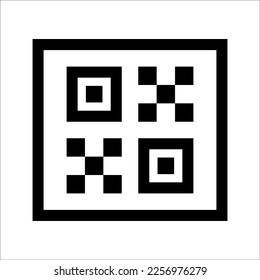 qr code for smart phone, on white background.