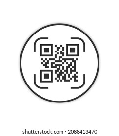 QR code for smartphone. Inscription scan me with smartphone icon. Qr code for payment. Vector illustration eps 10
