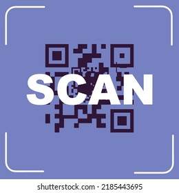 QR code for smartphone. Inscription scan me with smartphone icon. Qr code for payment. Vector illustration.