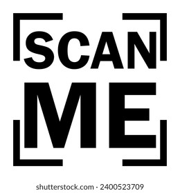 QR code for smartphone. QR code for payment. Inscription scan me with smartphone icon. Vector illustration. EPS 10.