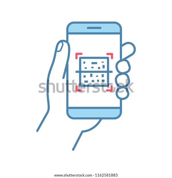 Qrコードスマートフォンスキャナの色のアイコン クイック応答コード