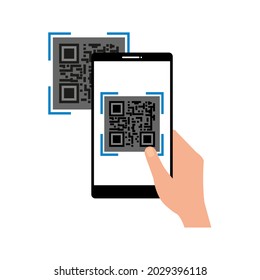 QR code. For smartphone scanning. Practical and modern payment methods. Isolated on a blank, editable and changeable background.