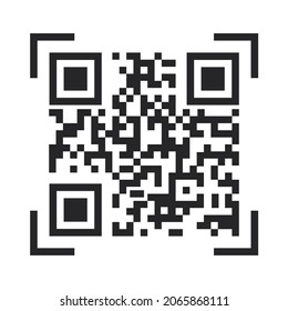 Código QR para escaneo de smartphones. Código de barras aislado realista.