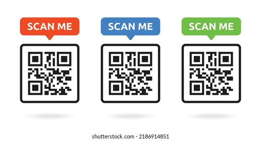 QR code for smartphone scanning vector symbol illustration.