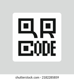 Icono de letras estilizadas de código QR