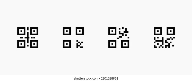QR code symbols designs. Set of QR codes