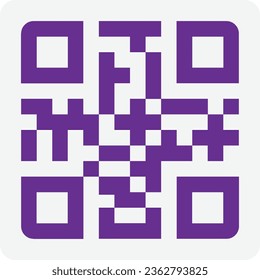 QR Code Technology Scan Icon Vector Flat Illustration