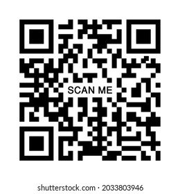 QR code template with "Scan Me" text in the middle. vector file.