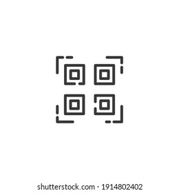 QR code thin line icon. Web and shopping payment technology. Outline commerce vector illustration