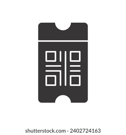 Qr Code Ticket Icon Sign Symbol