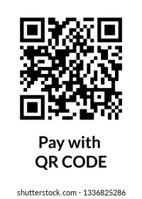 QR code transaction mobile receipt icon. Vector scan payment smartphone code.