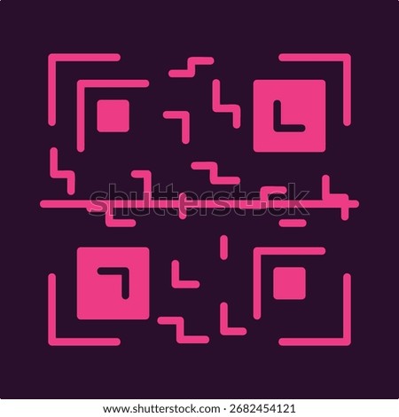 QR Code trendy fascinating design useful creative vector Illustration art colorful background.eps