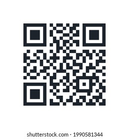 QR Code Vector. Abstract Binary Coding Label