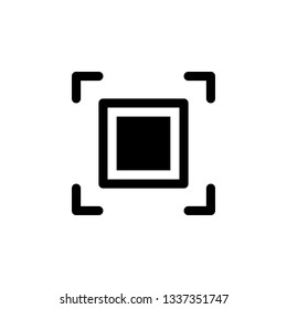 QR Code vector border icon. This icon use for admin panels, website, interfaces, mobile apps