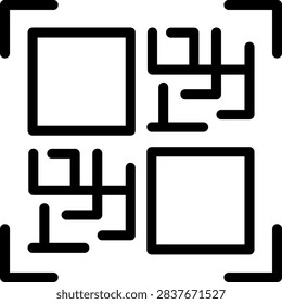 QR Code Vector Design Icon Style