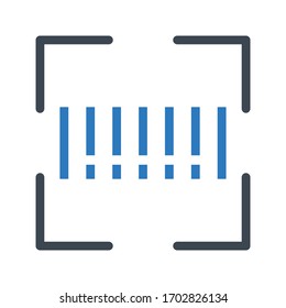 QR code vector glyph color icon 